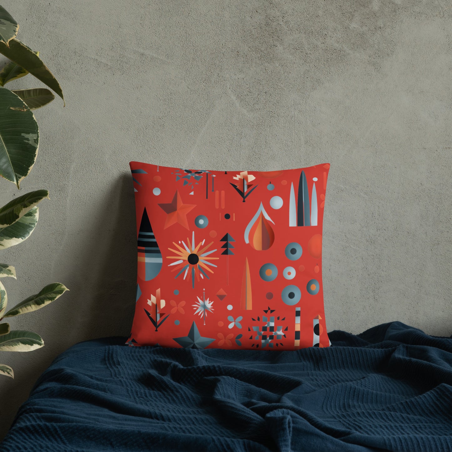 Minimalistic Christmas Motives - Basic Pillow: Festive Contemporary Design