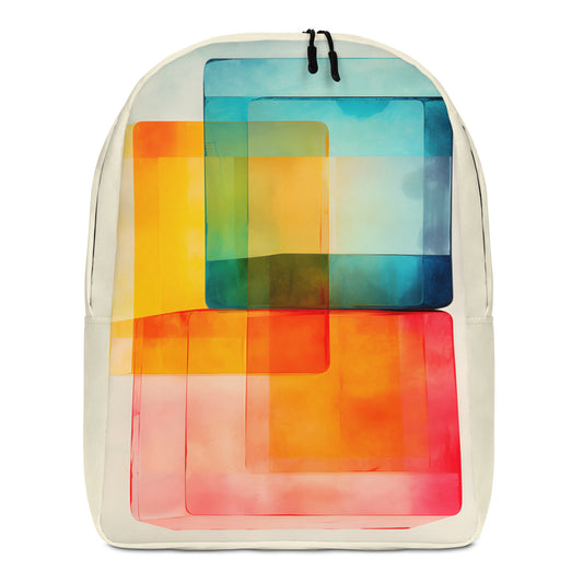 Contemporary Color Block Design '1' -Minimalist Backpack