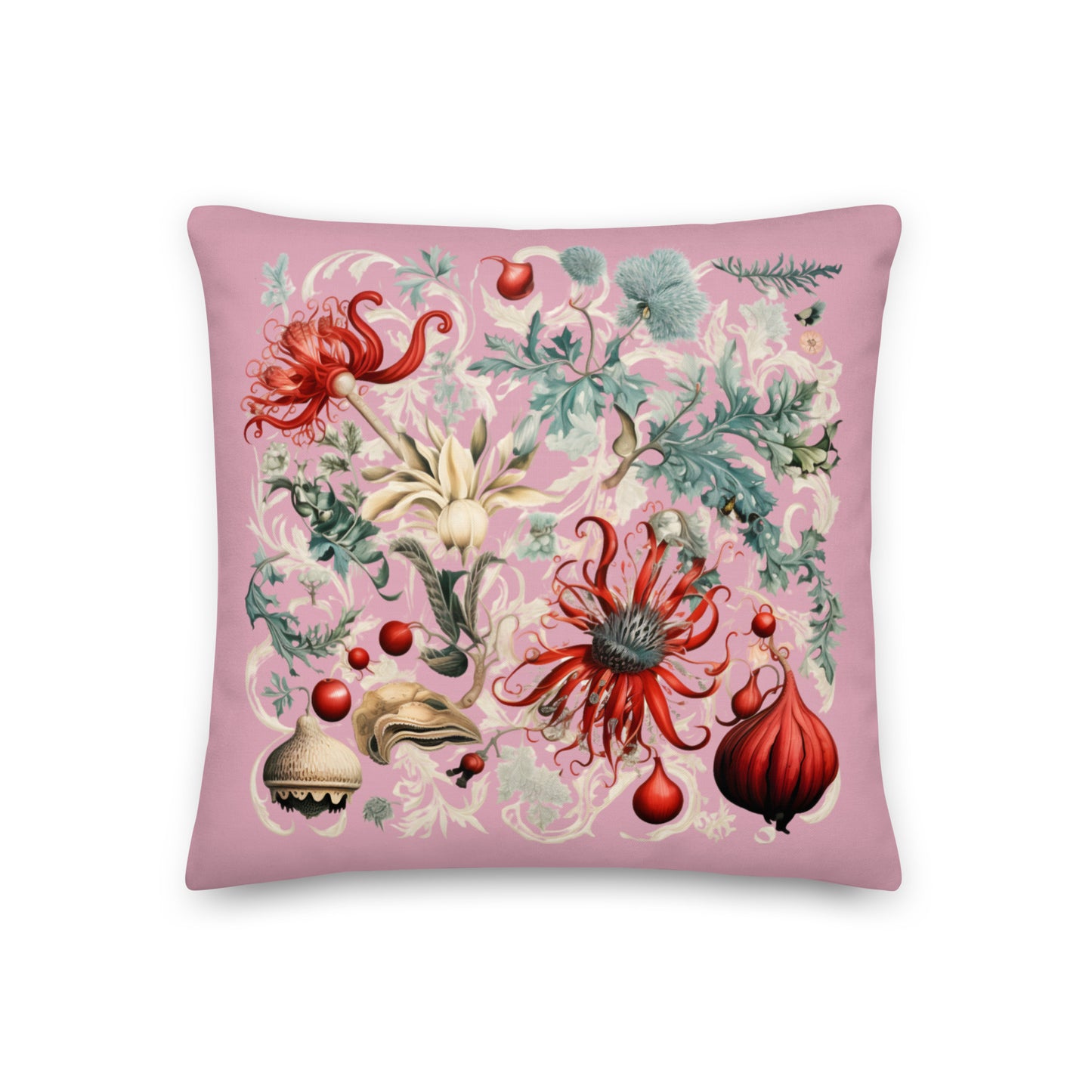 Pink Garden Haven - Premium Pillow