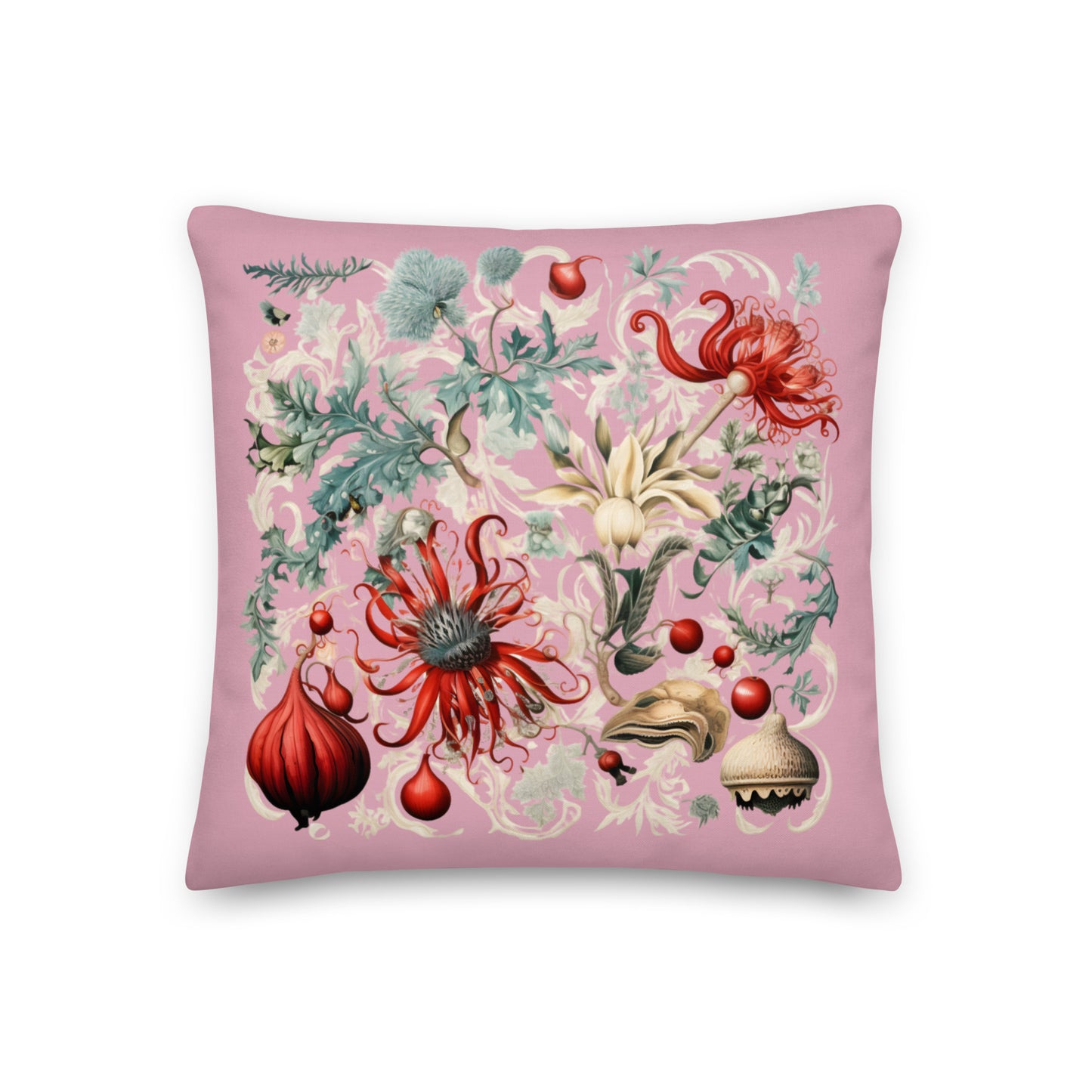 Pink Garden Haven - Premium Pillow