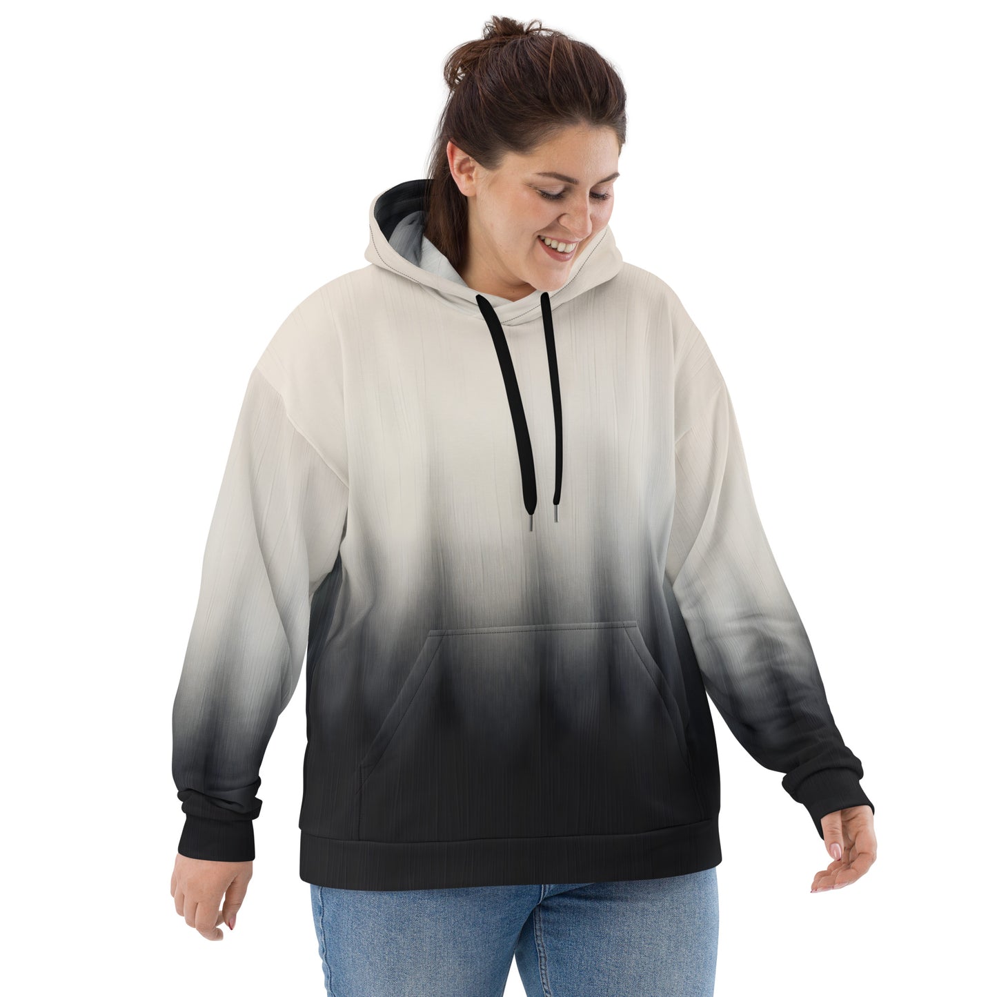 Shoreline Retreat at Dawn Ombre Pattern - Unisex Recycled Hoodie