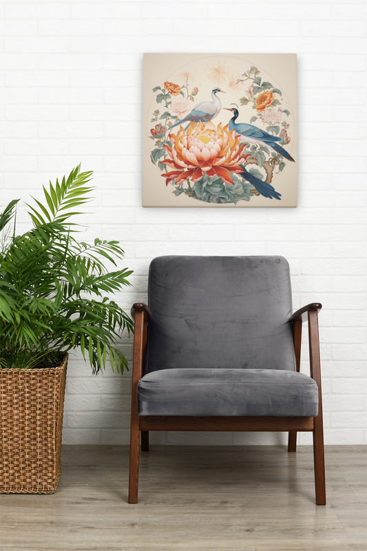Birds and Lotus - Poster for your walls to decorate your home
