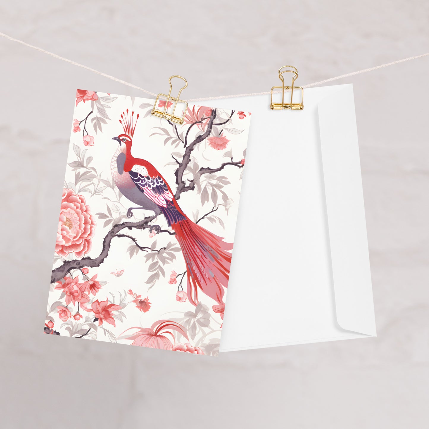 Bird and Jungle - Greeting card with envelope