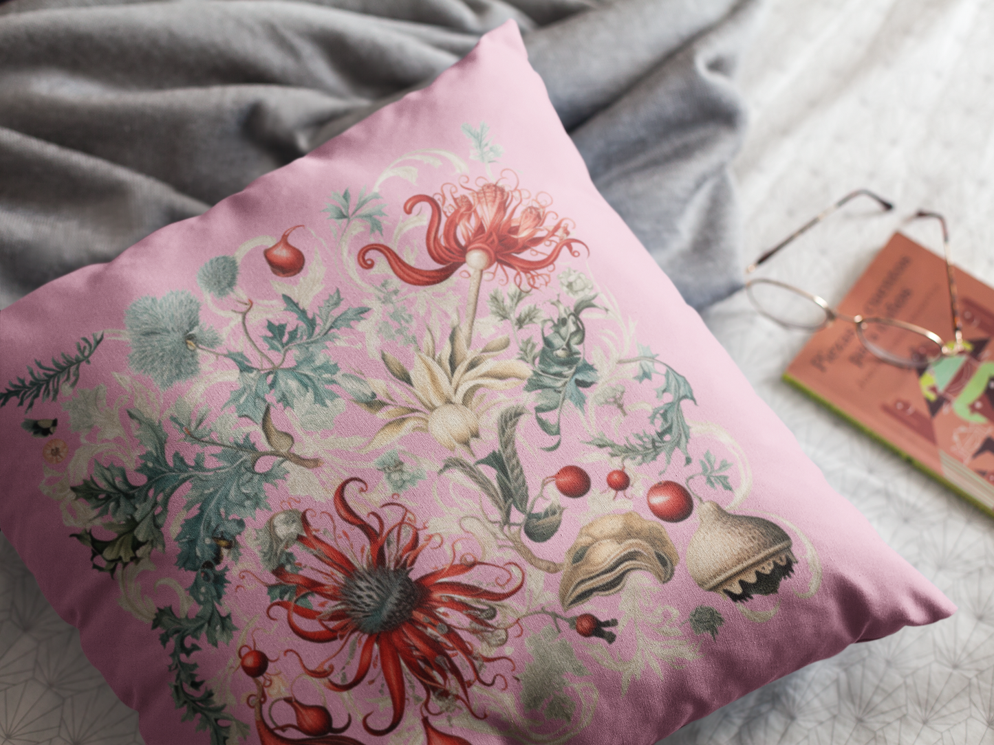 Pink Garden Haven - Premium Pillow