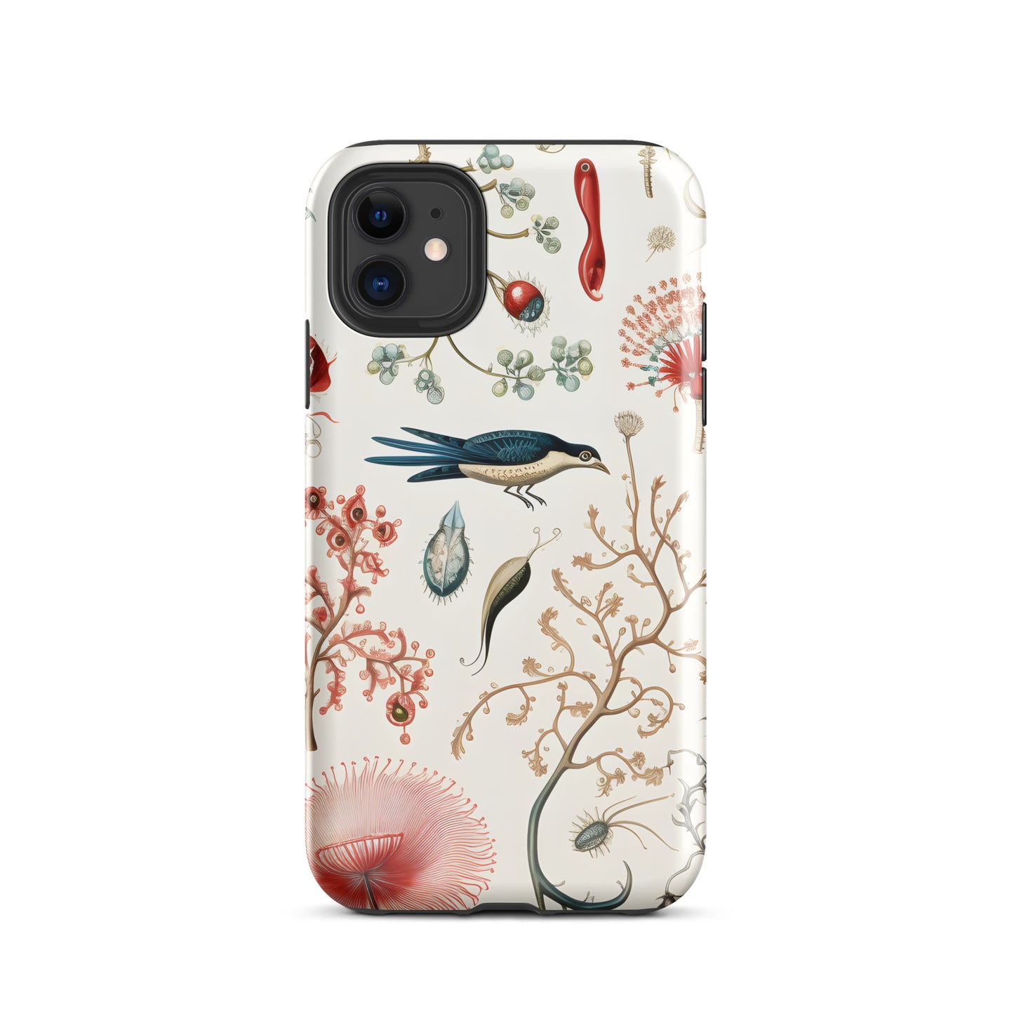 Botanical Art with Bird - Tough Case for iPhone®