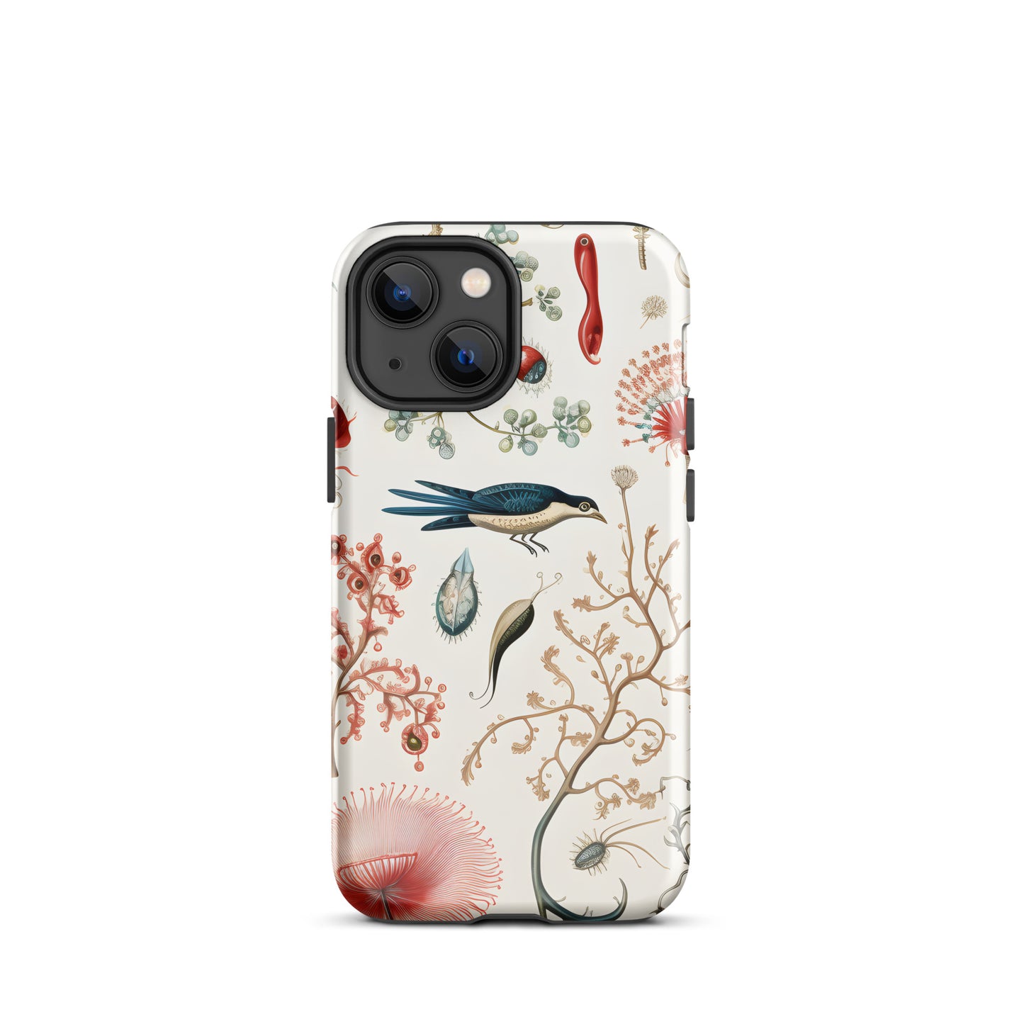 Botanical Art with Bird - Tough Case for iPhone®