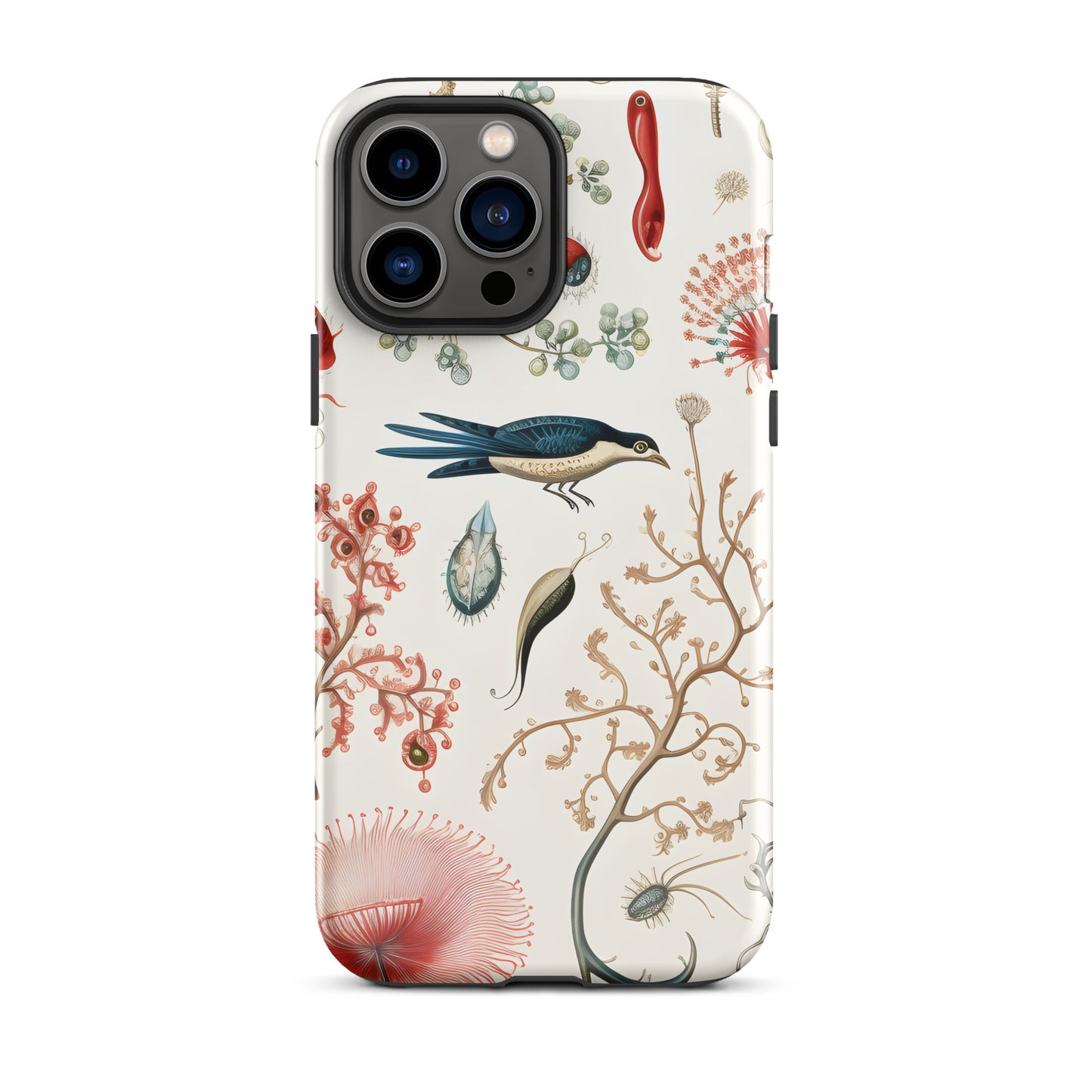 Botanical Art with Bird - Tough Case for iPhone®