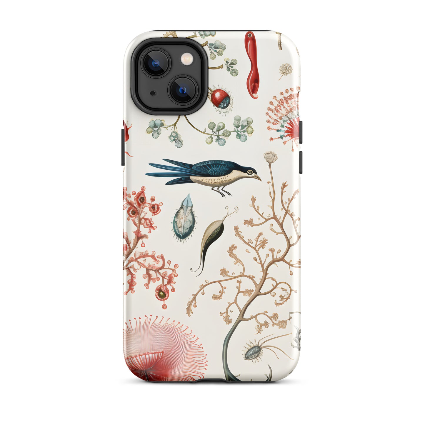 Botanical Art with Bird - Tough Case for iPhone®