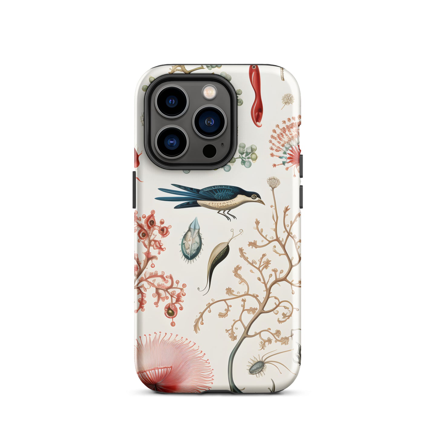 Botanical Art with Bird - Tough Case for iPhone®