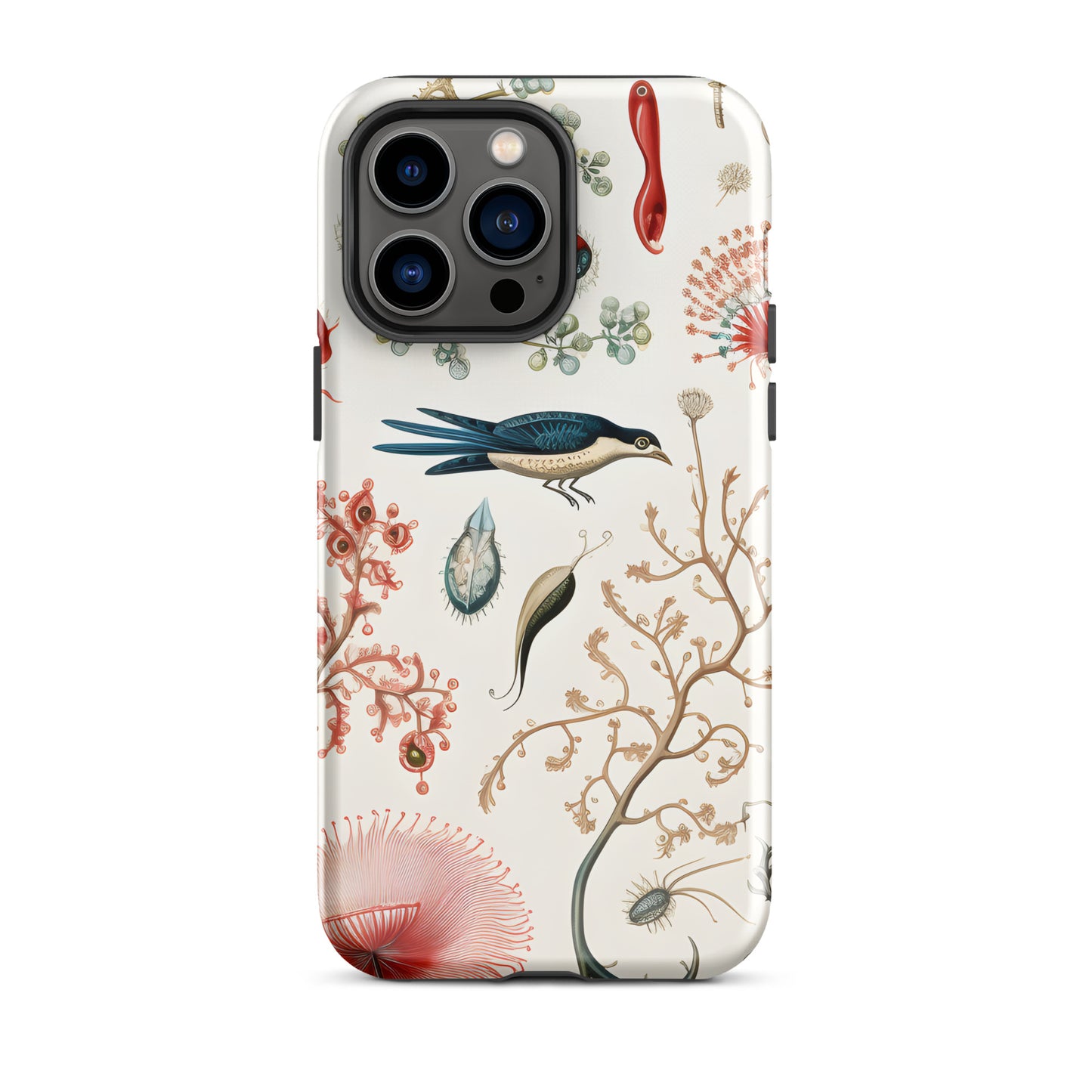 Botanical Art with Bird - Tough Case for iPhone®