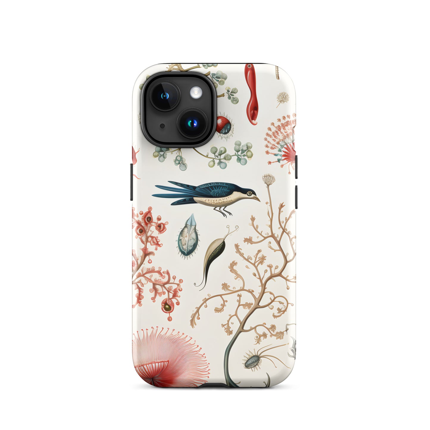 Botanical Art with Bird - Tough Case for iPhone®