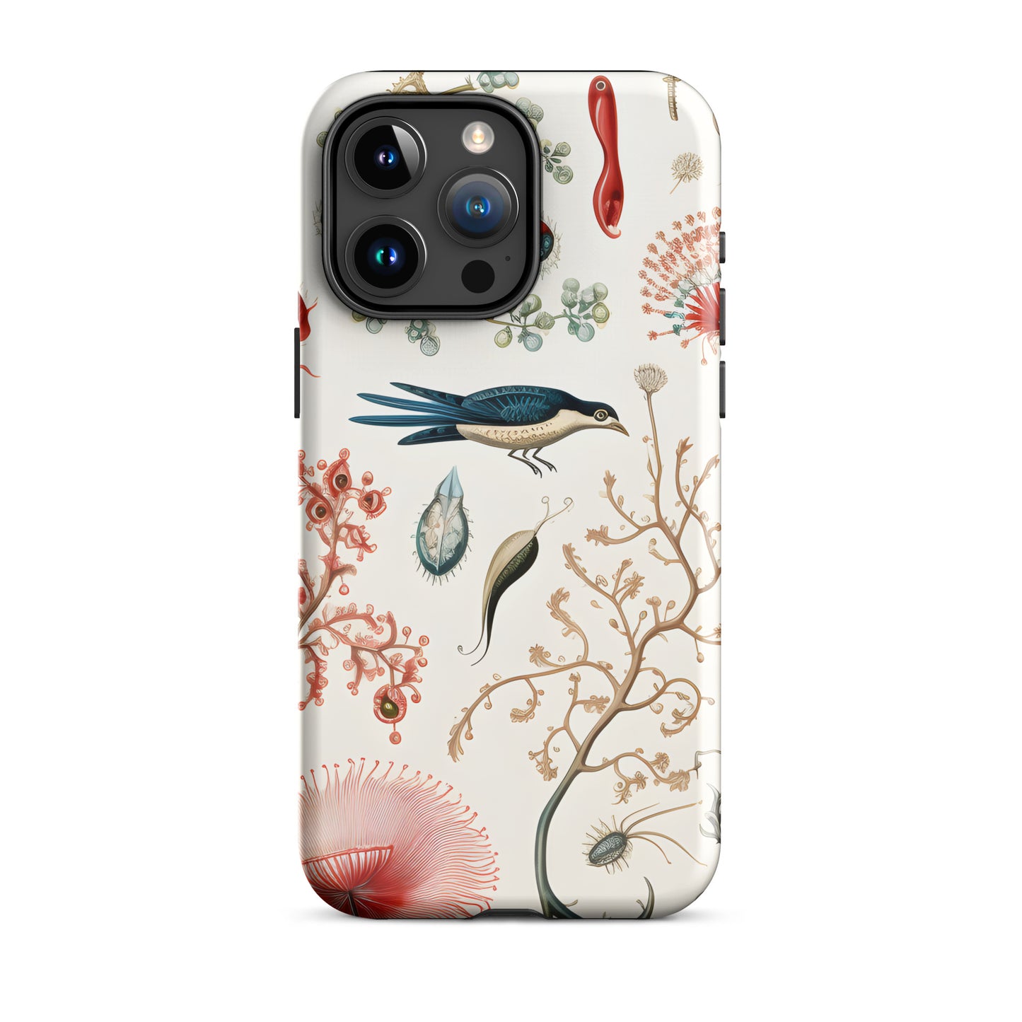 Botanical Art with Bird - Tough Case for iPhone®