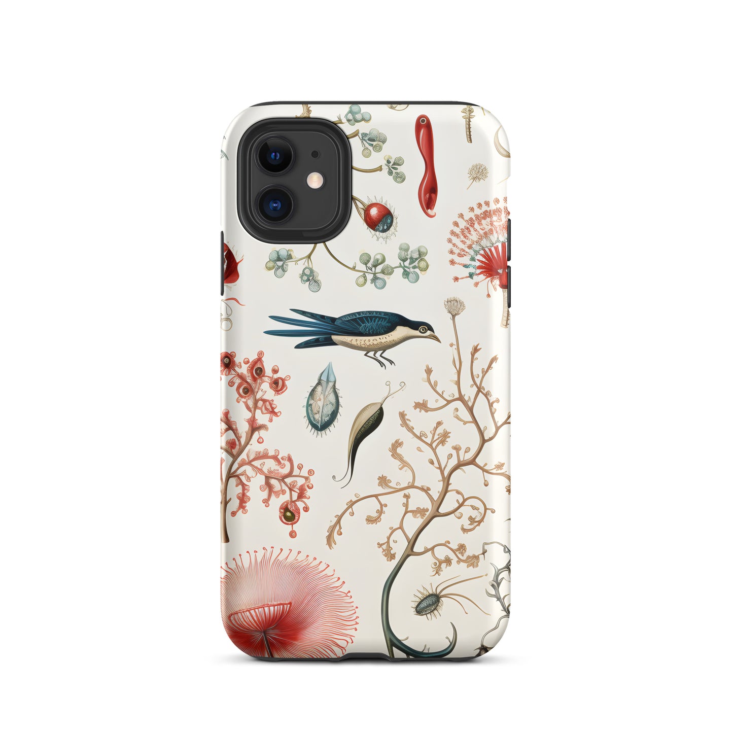 Botanical Art with Bird - Tough Case for iPhone®