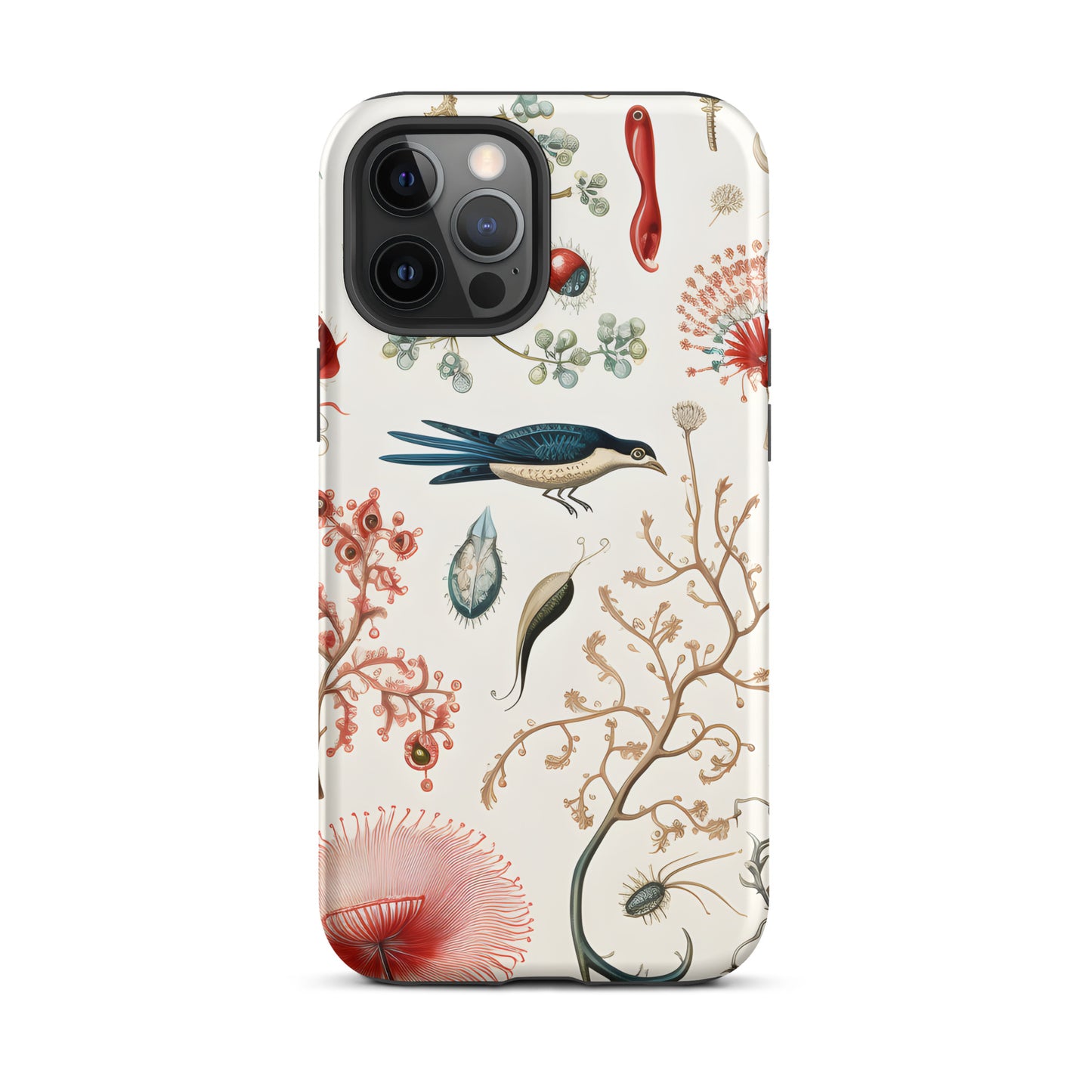 Botanical Art with Bird - Tough Case for iPhone®