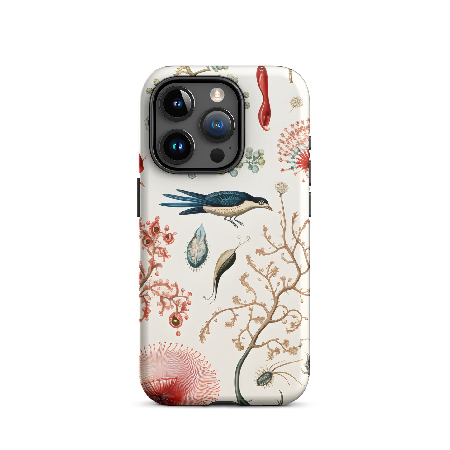 Botanical Art with Bird - Tough Case for iPhone®