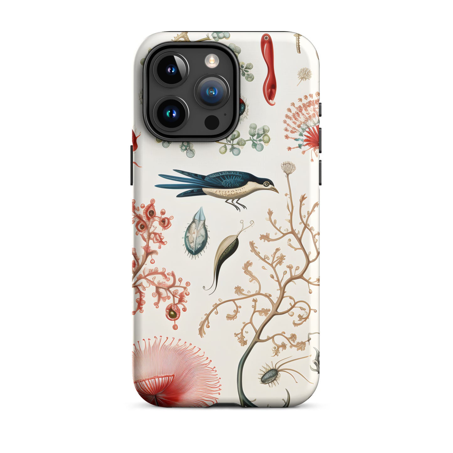 Botanical Art with Bird - Tough Case for iPhone®