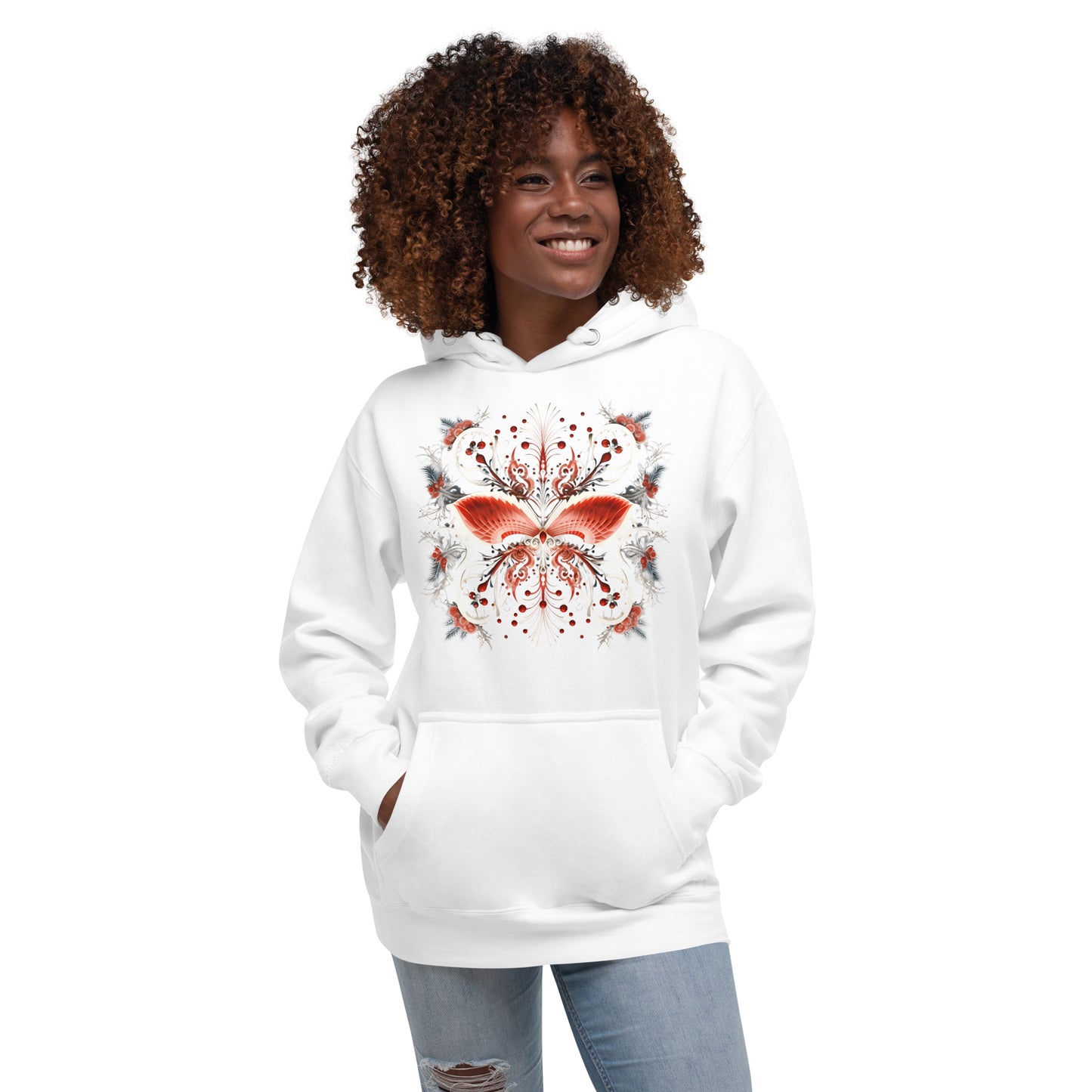 Terracotta Wings - Unisex Recycled Hoodie: Festive Angelic Apparel