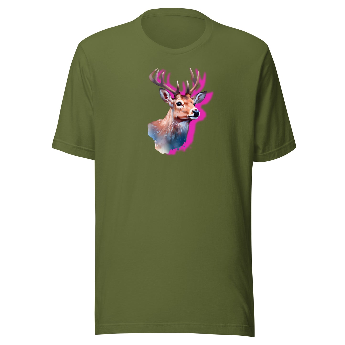 Deer Portrait Neon T-Shirt